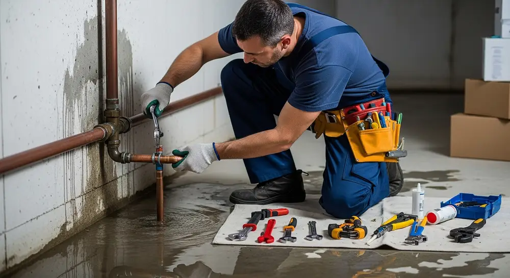 Emergency pipe repair completed by Hamilton Plumbing
